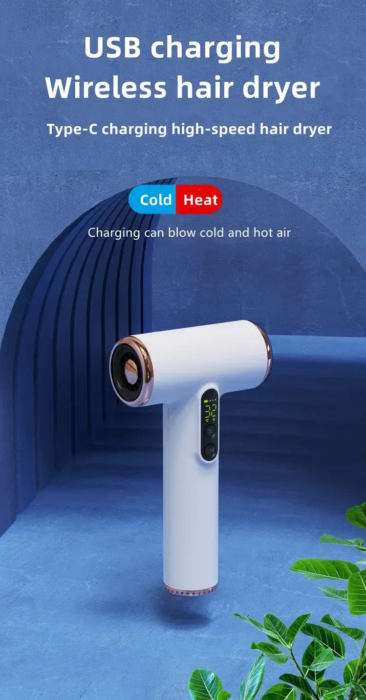 Wireless Hair Dryer USB Charging Travel Drying Companion