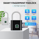 Smart Portable Fingerprint Usb Charging Padlock