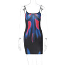 Tie-Dye Mini Dress for Women Comfortable