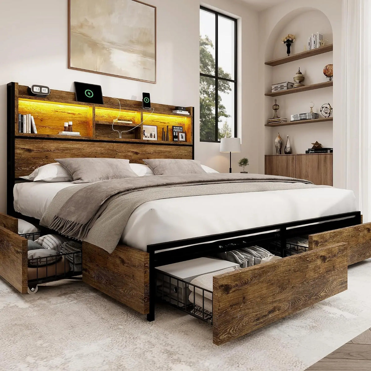 USB LED Bed Frame