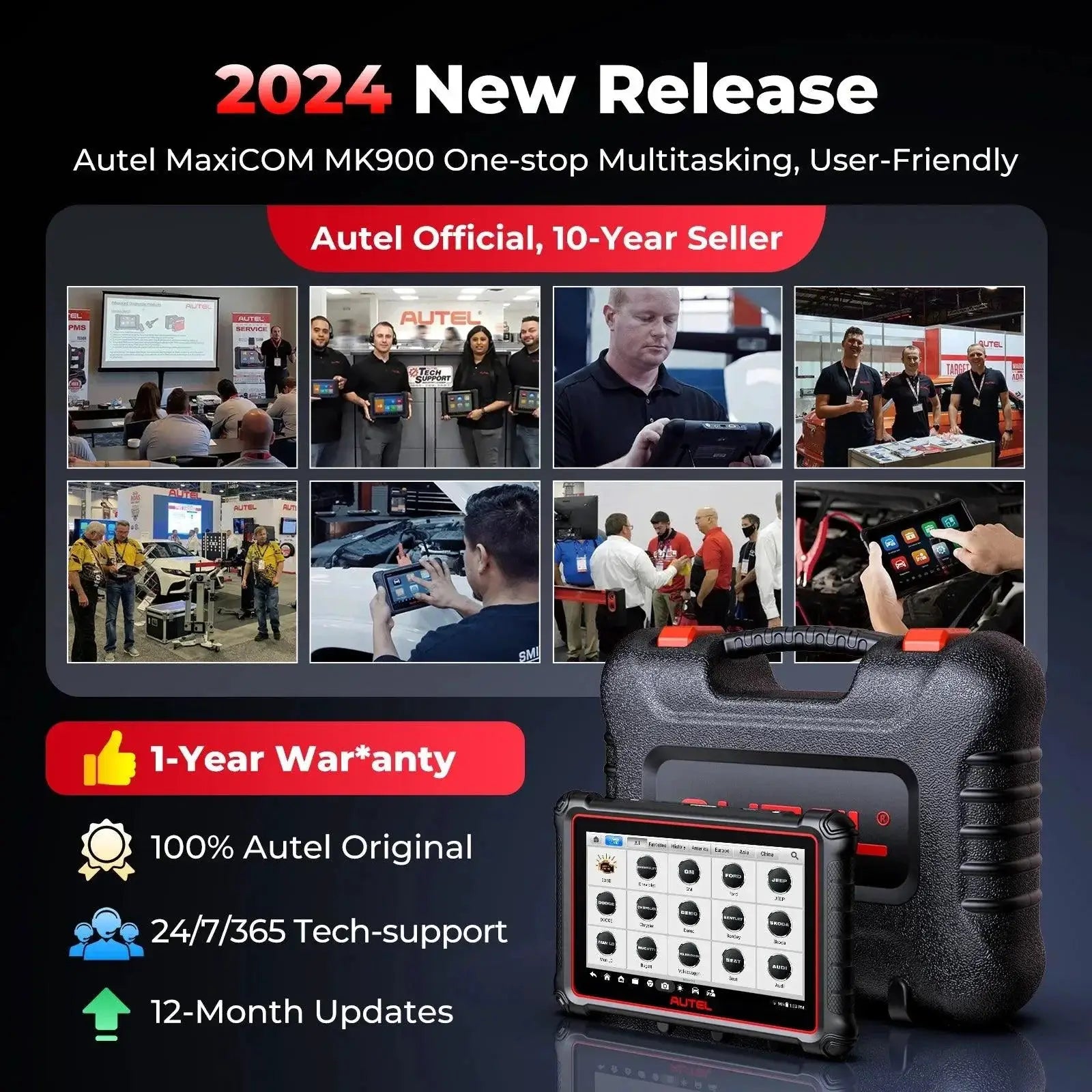 Autel MaxiCOM MK900 OBD2 Scanner For Vehicle Diagnostics