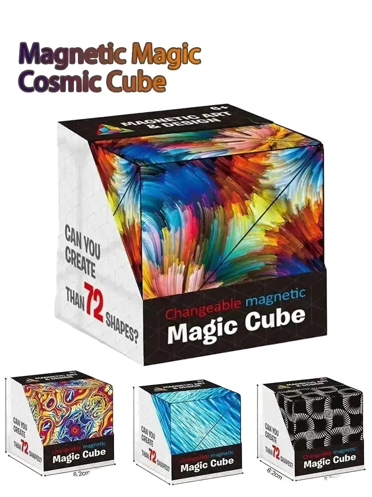 Geometric Magnetic Changeable Magic Cube Fidget Toy