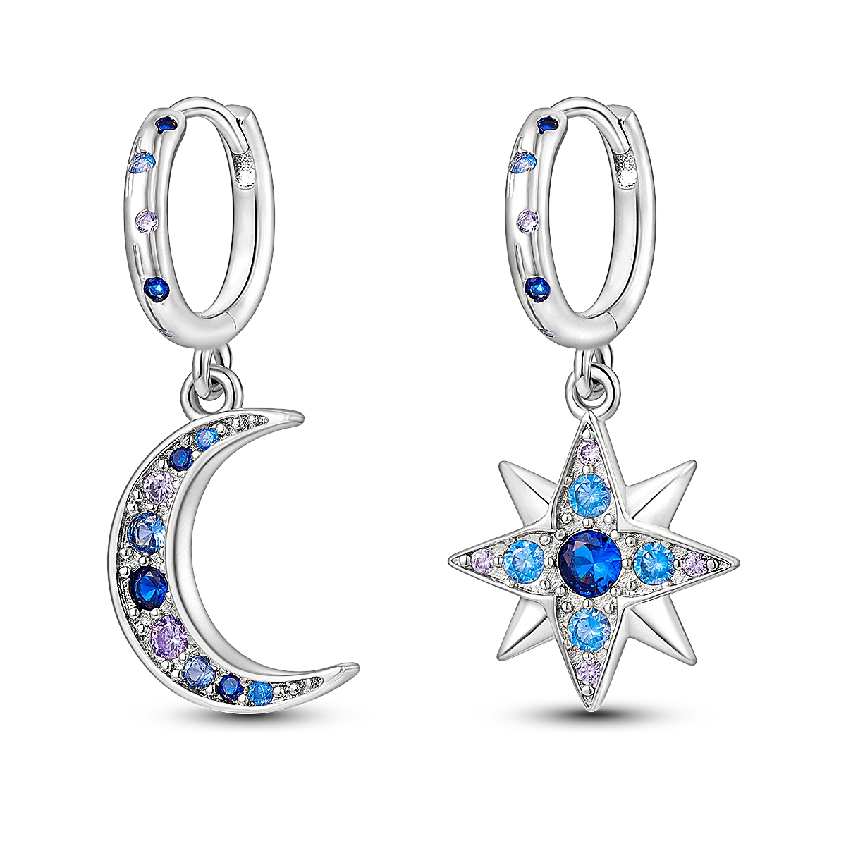 Silver Plated Cubic Zircon Geometric