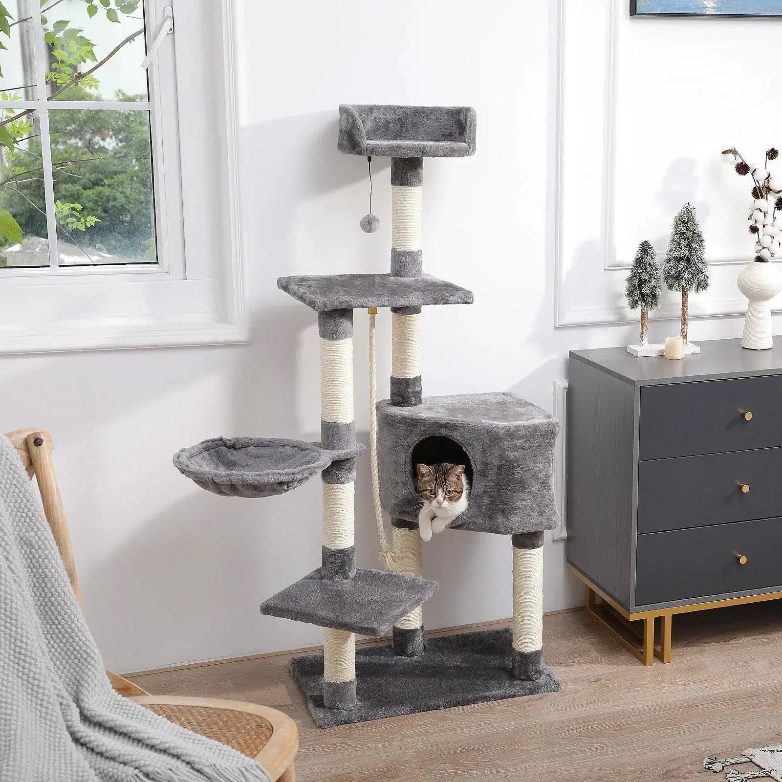 Cat Tree Tower Condo Scratching Post For Indoor Pet Fun