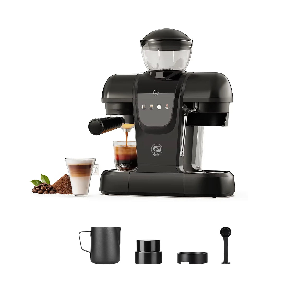 i Cafilas Semi-Automatic Espresso Machine with Grinder & Steam — product view 7