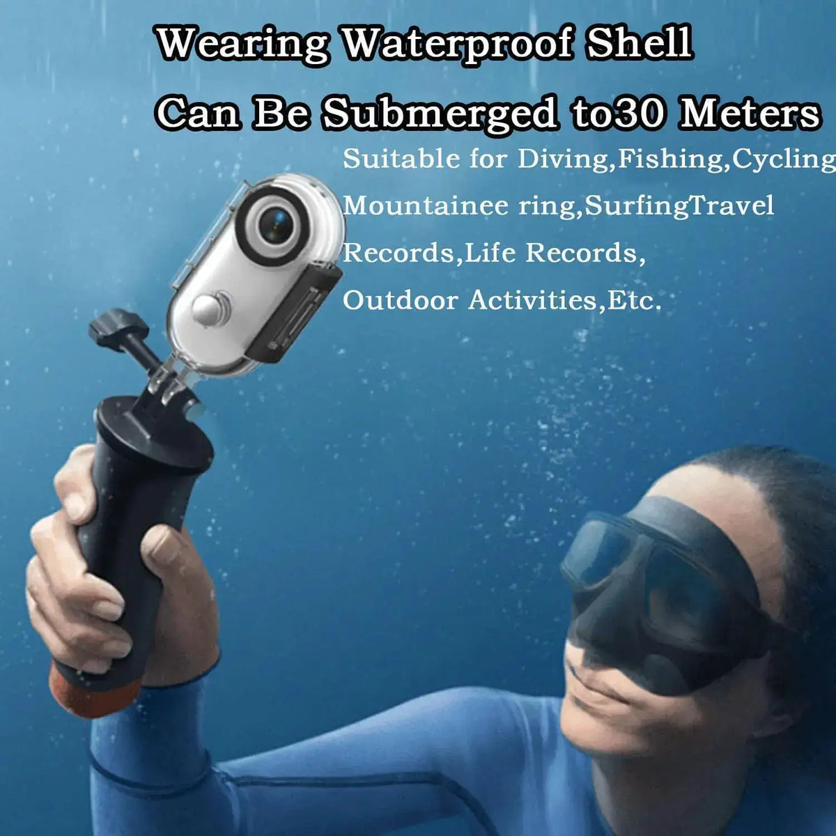 4k Camera Magnetic Wearable Cam with Waterproof Shell Pocket Mini Camera WiFi Bike Motorcycle Friendly for Casual Cycling Vlog