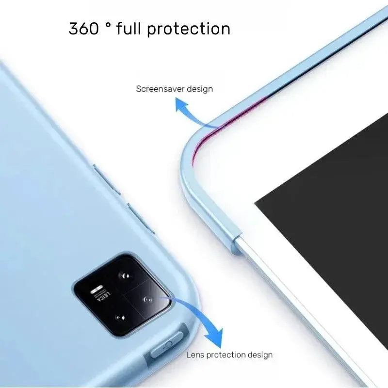 Xiaomi Pad 6 PU Leather Tri Fold Case With Stylus Pen Cover