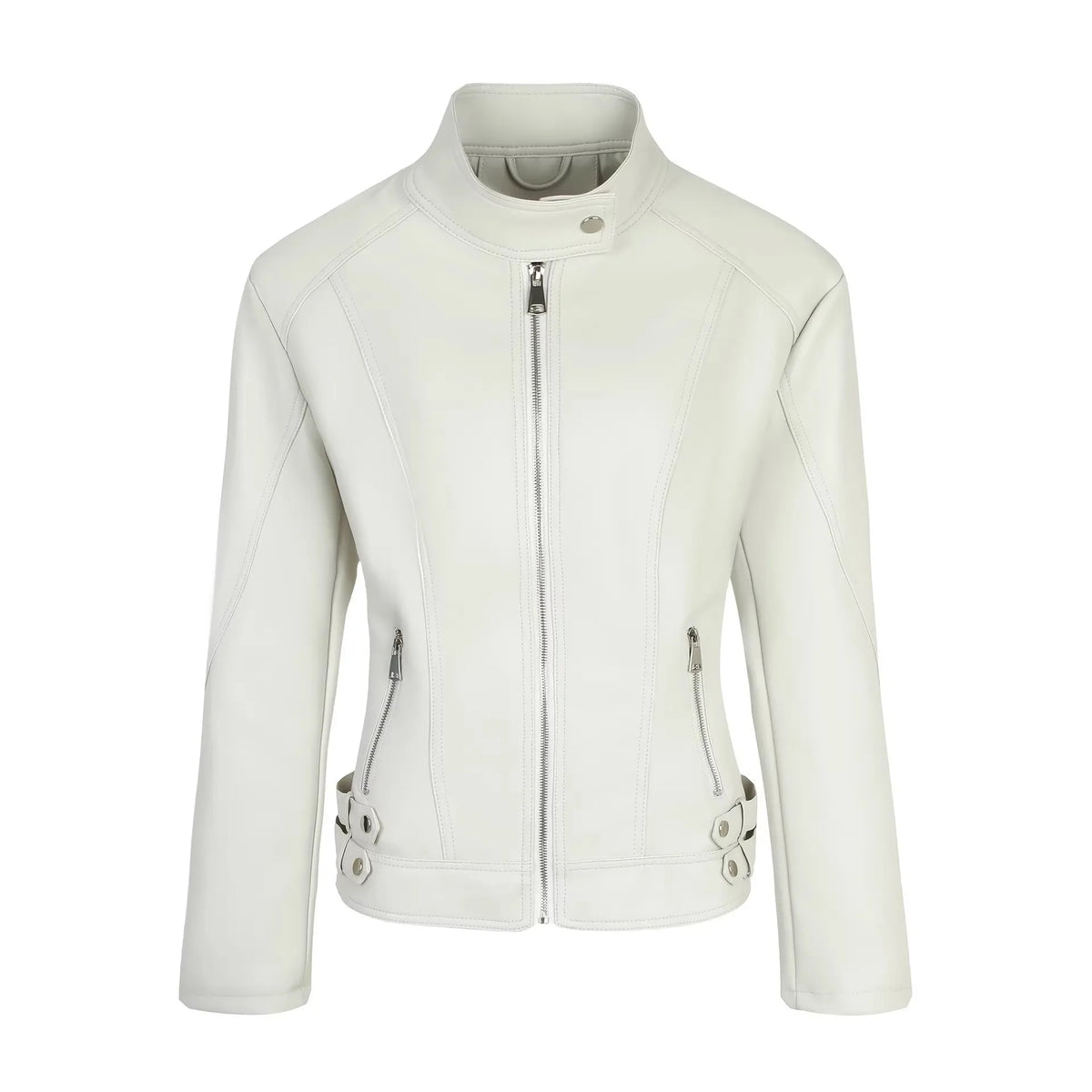 Slim Stand Collar Wrinkle Jacket