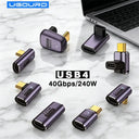 USB C Adapter - 40Gbps Angled Type C Extender