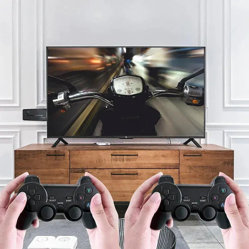 Video Game Stick Lite 4K M8 Console 64GB Double Controller