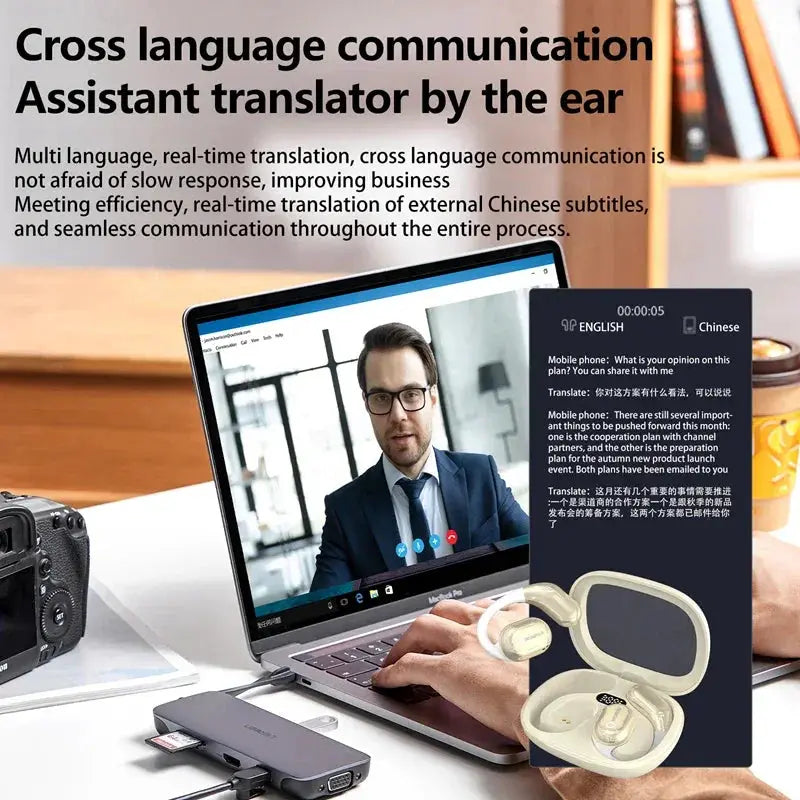 144 Languages Real Time Translator Earbuds IPX6 Pro Edition