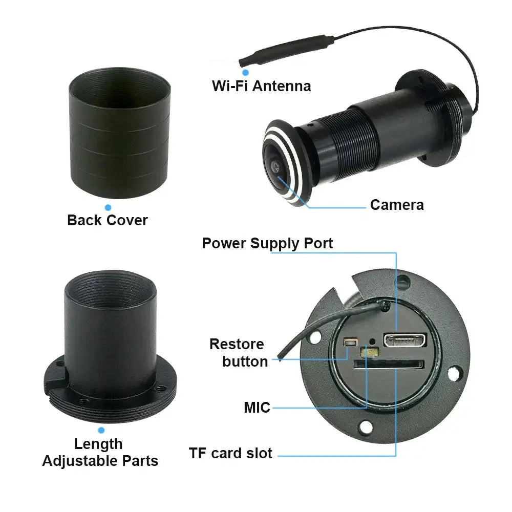 Topvico 5G 2.4G Tuya Video Peephole Wifi Camera Mini Motion Detection Door Viewer Video Eye ONVIF RTSP Home Security Auto Record by stepyours.com