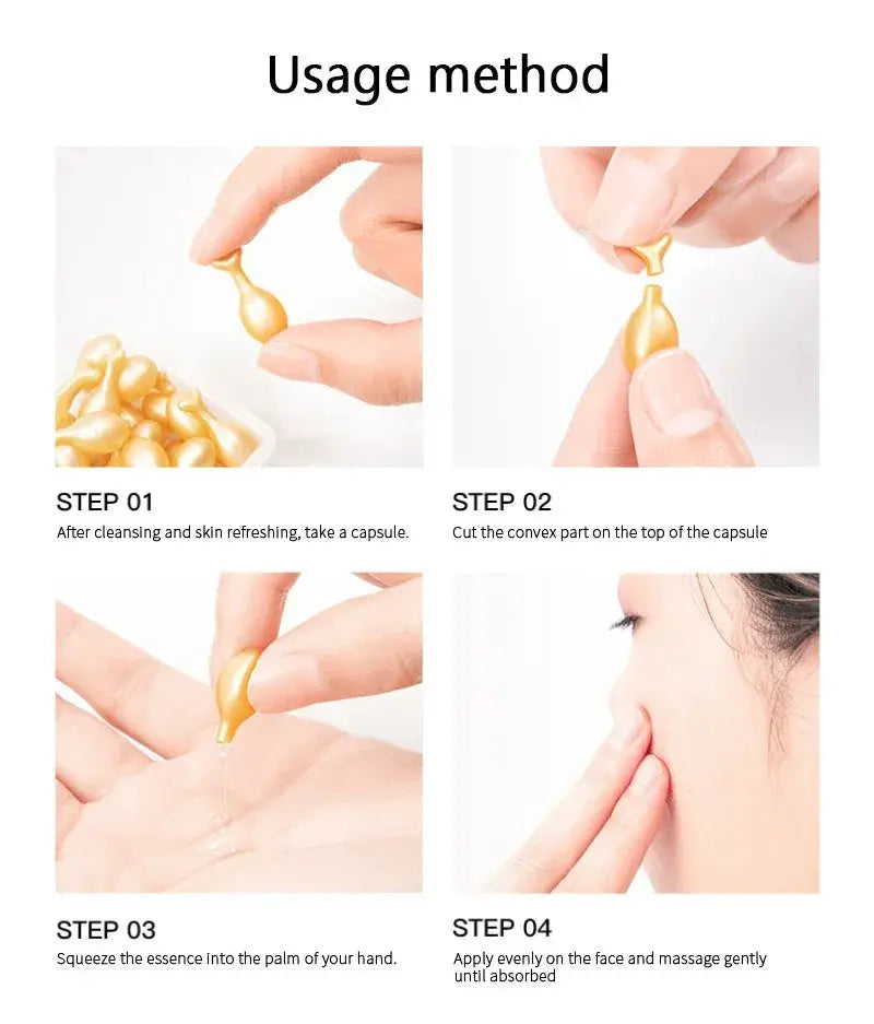 Collagen Face Serum Capsules For Skin Care 20 Or 50 Pcs