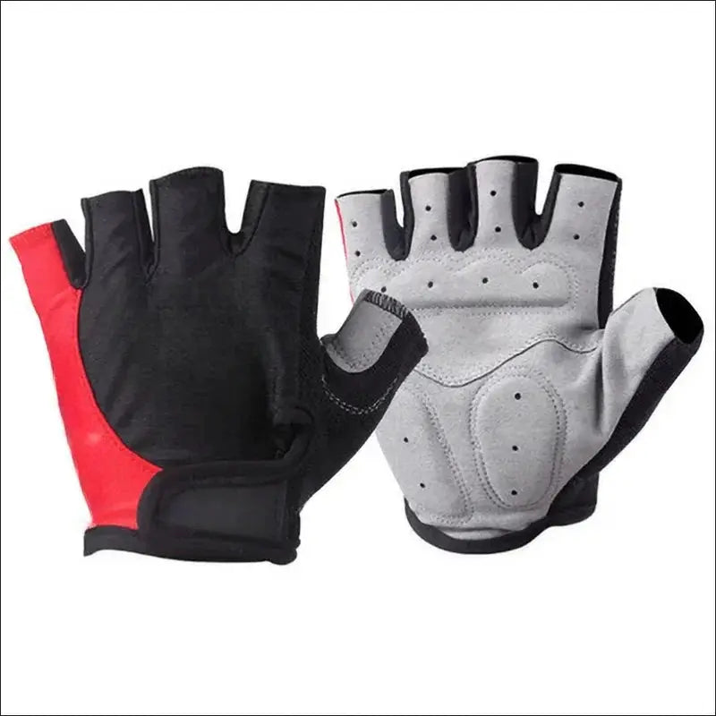 Half Finger Cycling Gloves Unisex Anti Slip Breathable Shock