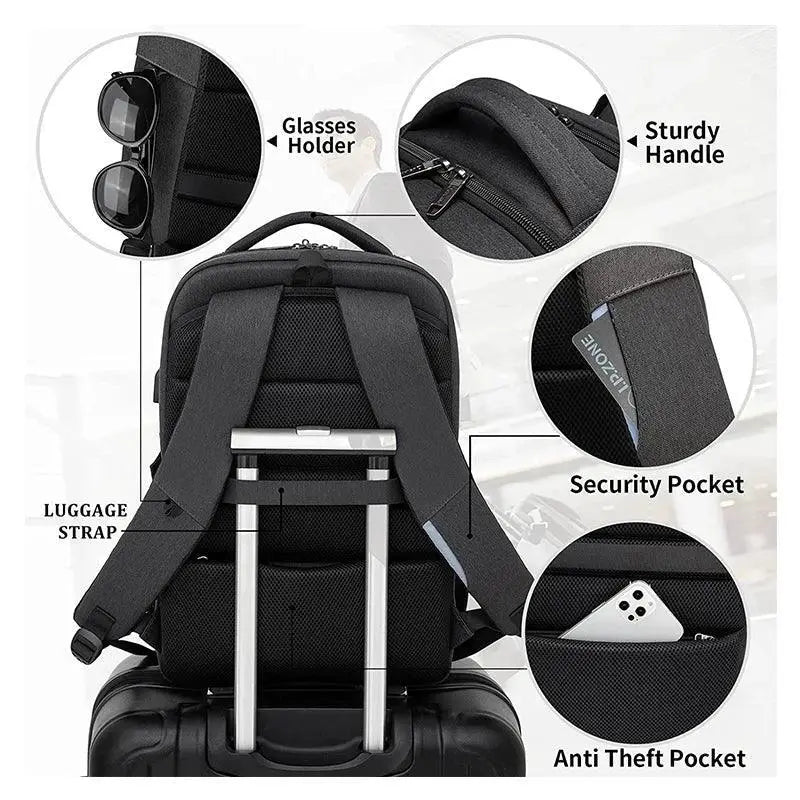 Men's 17.3 Inch Laptop Backpack Large Capacity Travel Bag