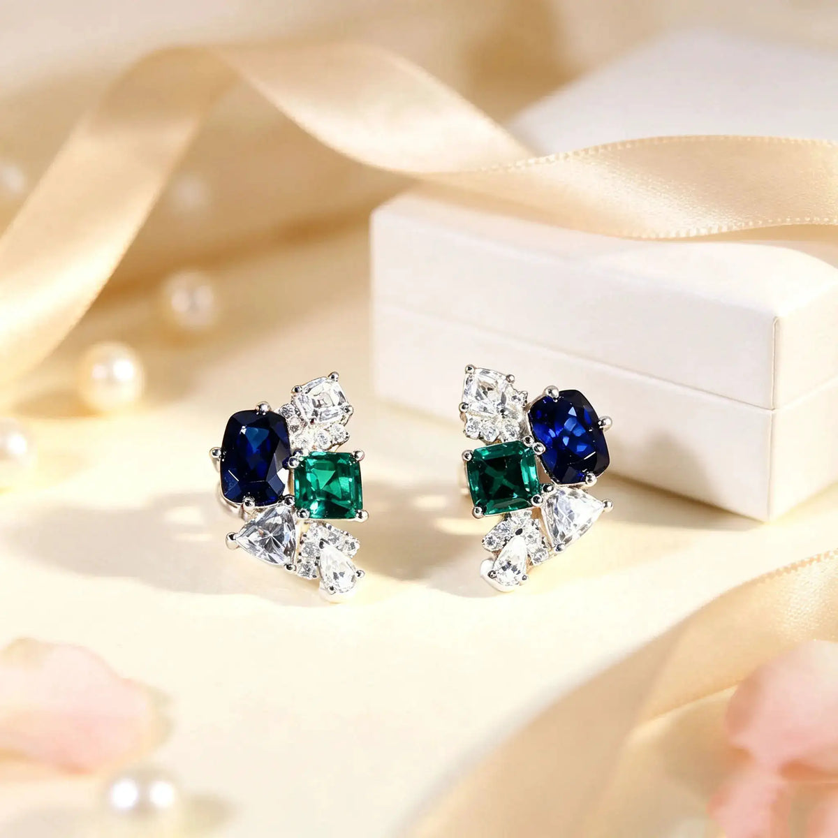 Gold Plated Zircon Stud Earrings — product image 4