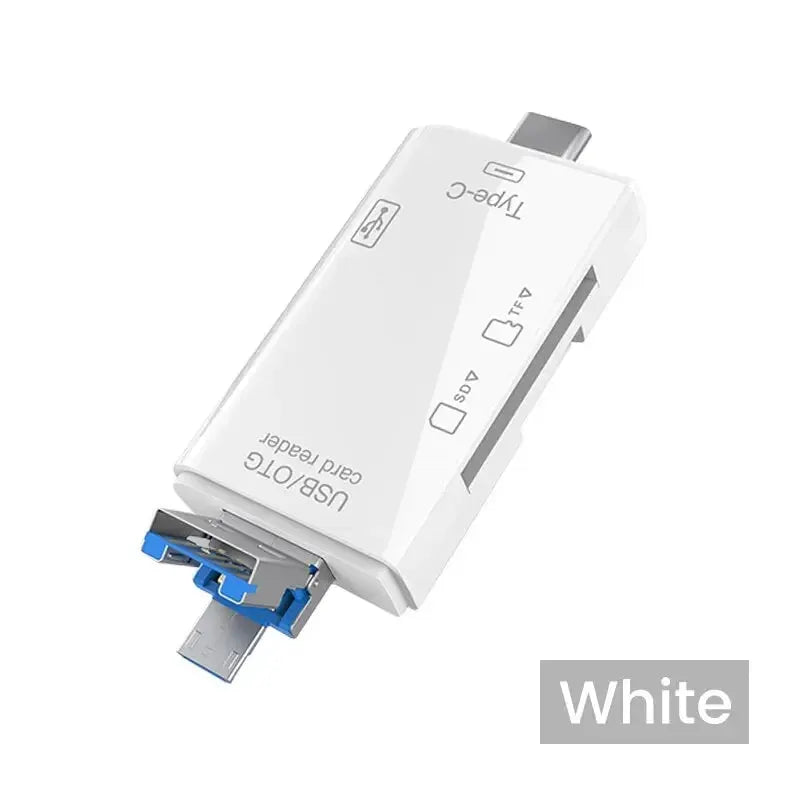 Otg Type C Card Reader USB 2.0 TF Micro SD Adapter 6in1