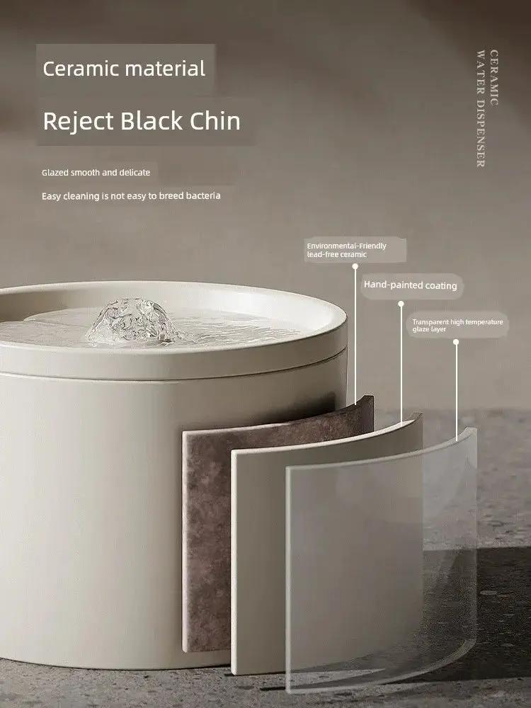 Automatic Circulating Filter Ceramic Cat Water Fountain