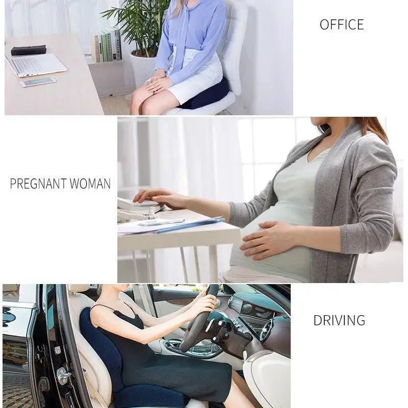 Ergonomic Memory Foam Seat Cushion Tailbone Pain Relief