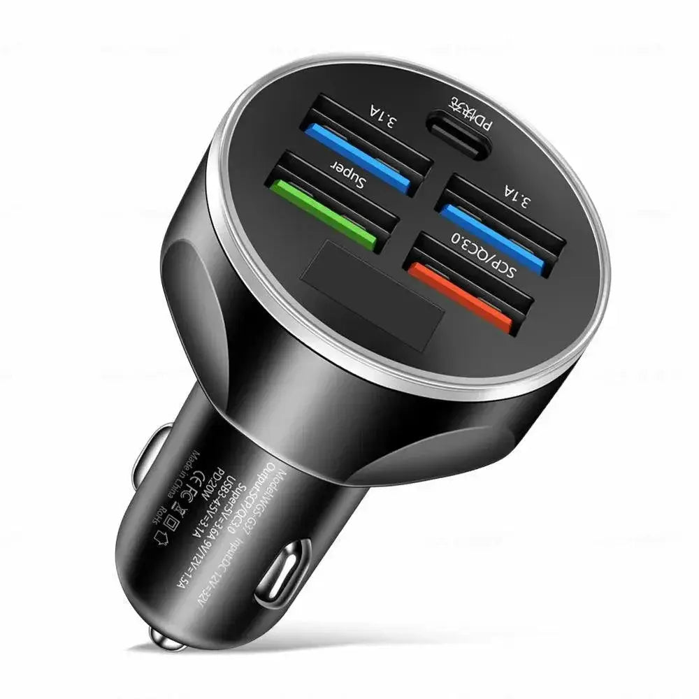 Car Charger Type C Fast Charging Power Boost Display