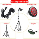 E27 LED Red Light Therapy Lamp 54W 660nm 850nm For Skin Care Pain Relief