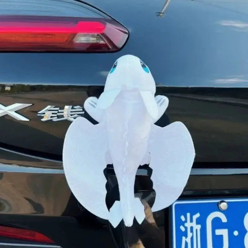 Cartoon Plush Black Flying Dragon Car Toy Ornaments