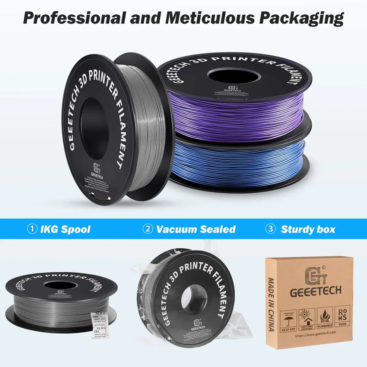 Sparkly PLA Filament - High Strength — Sparkly Blue france — product view 5