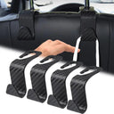 Carbon Fibre Car Seat Organizer Hooks for Handbags Clothes