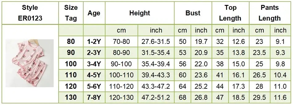 DreamNest Girls Cherry Blossom Summer Pajama Set- Breathable 4-Way Stretch Modal - product image 2