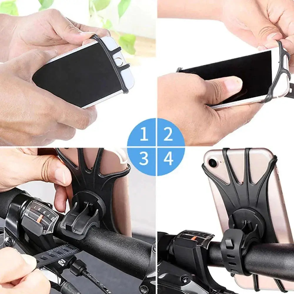 Cycling Phone Mount Silicone Grip Samsung iPhone Xiaomi