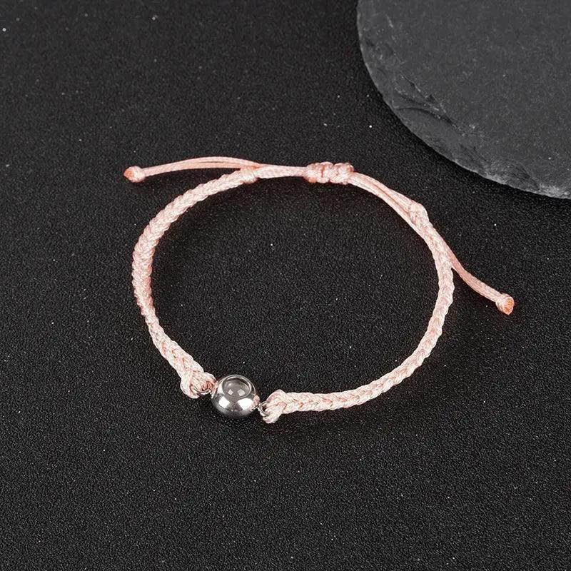 Gold Projection Photo Bracelet Personalized Stainless Steel