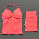 Women Seamless Yoga Set With Tummy Control Shorts