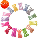 Colorful Bone Shape Dog Hair Clips for Grooming Essentials