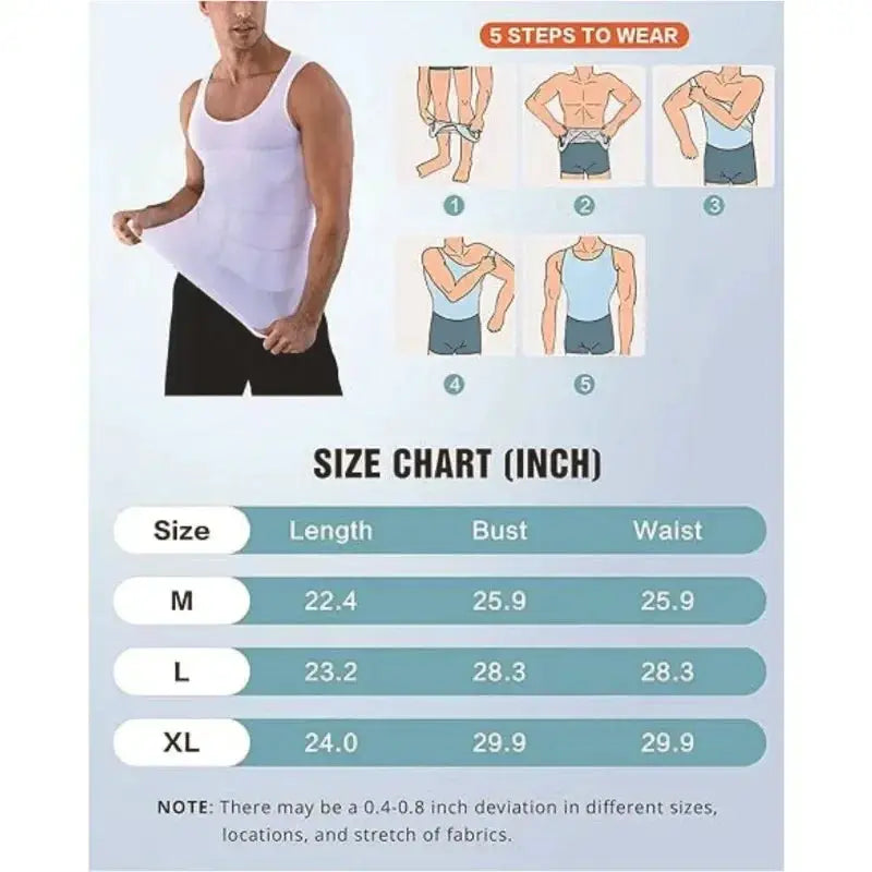 Men's Compression Shapewear Tank Gynecomastia Support