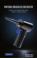 Portable Air Duster for Computer Cleaning 51000RPM Cordless