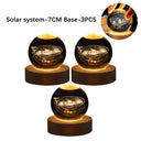 3D USB Moon Lamp: Galaxy Crystal Ball Night Light Decor