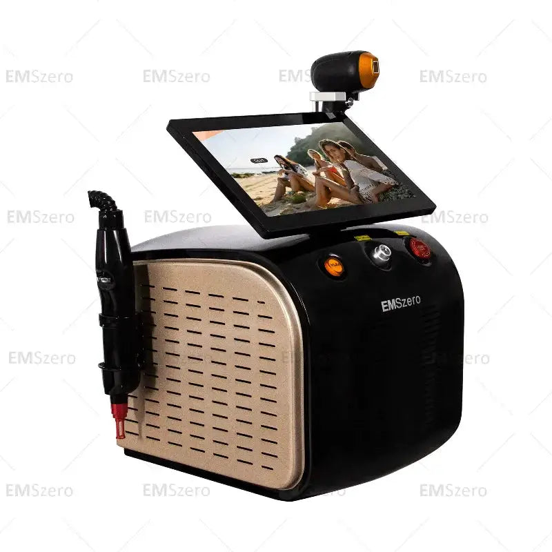 2in1 Soprano Titanium Ice Platinum Diode Laser 755 808 1064nm 4 Wavelength ND YAG Machine Painless Hair Removal Machine