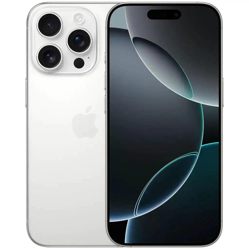 Apple iPhone 16 Pro A3083 GSM‑Unlocked Smartphone,256GB White Titanium Good Condition Refurbished Cell Phone,With Free Charging Cable Genuine Original Apple iPhone