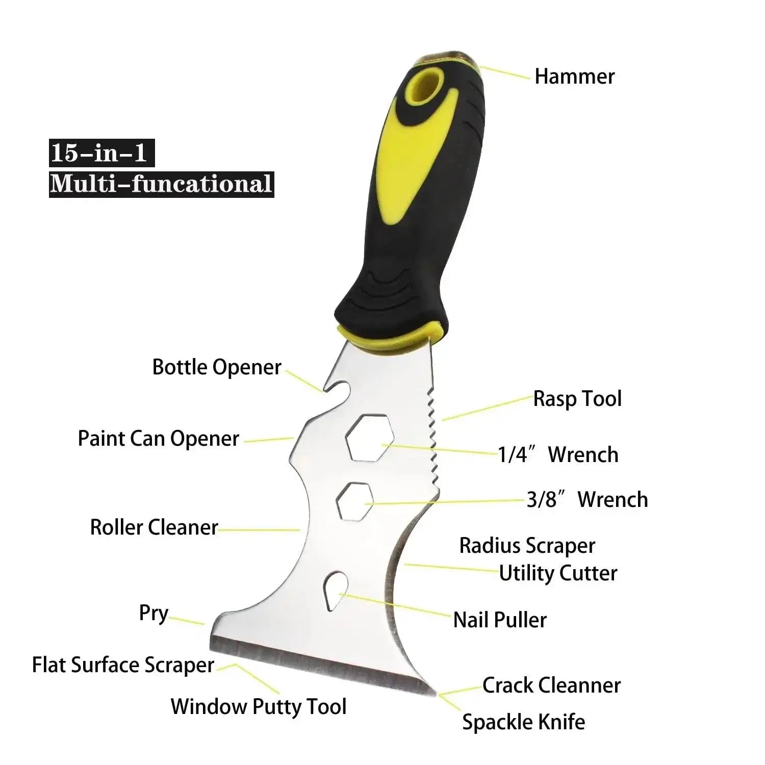 LiTuiLi Stainless Steel Putty Knife Multi Use For Home DIY