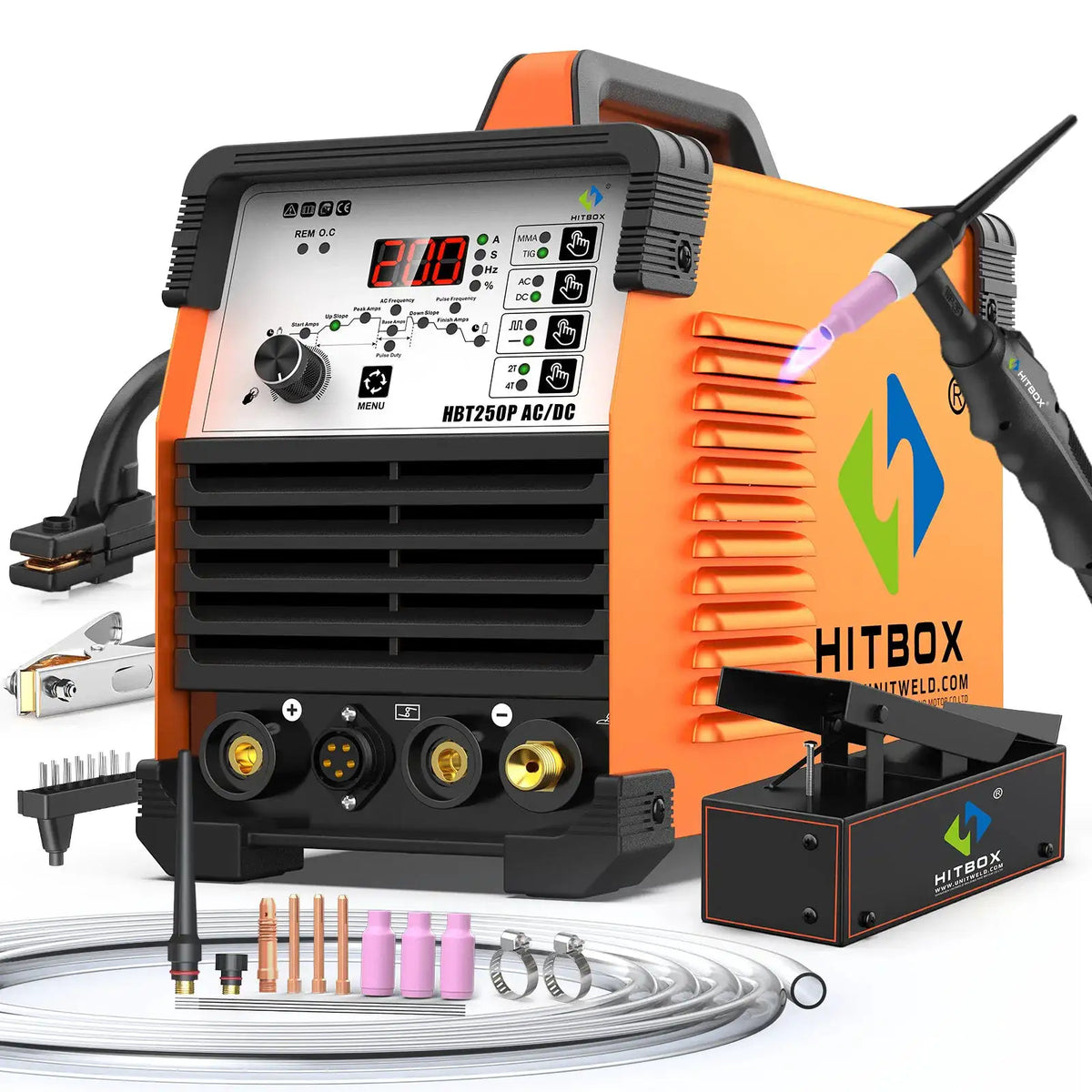 HITBOX HBT250P AC/DC Pulse TIG Welder — product view 9