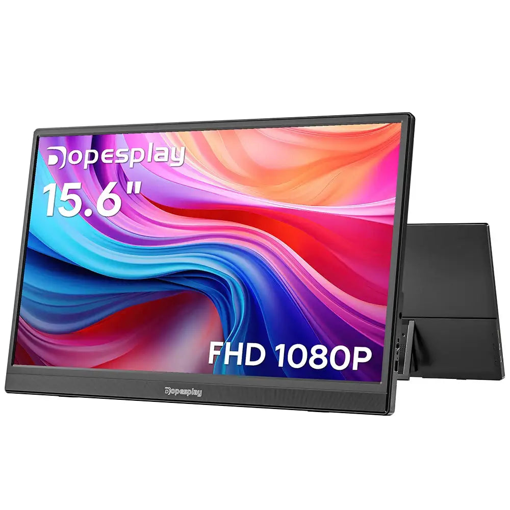 Dopesplay 15.6 Inch Portable Monitor FHD IPS 1080P External Screen Extender for Laptops MAC Windows Phone Mini PC Games Extended