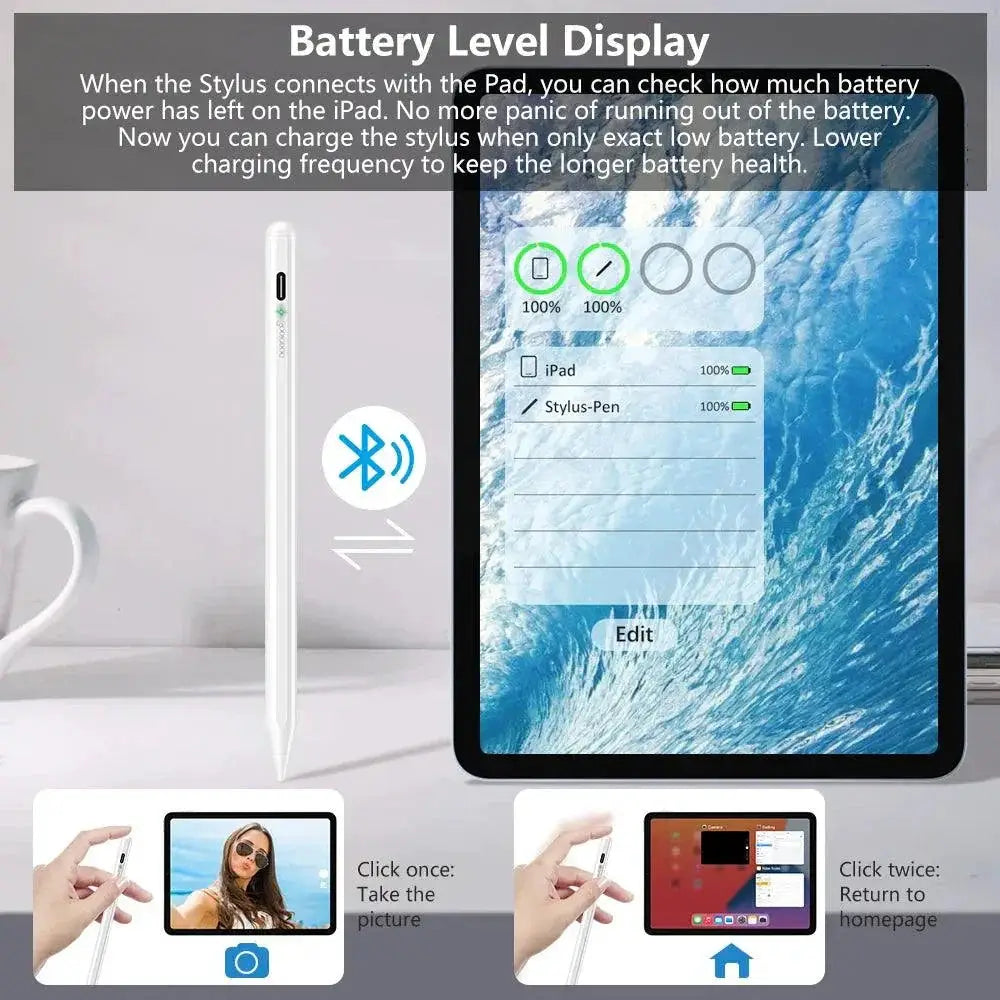 Bluetooth Stylus Pen For iPad Enhanced Magnetic Pencil