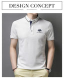 New Summer Korean Embroidered Polo Shirt Men's Luxury Top