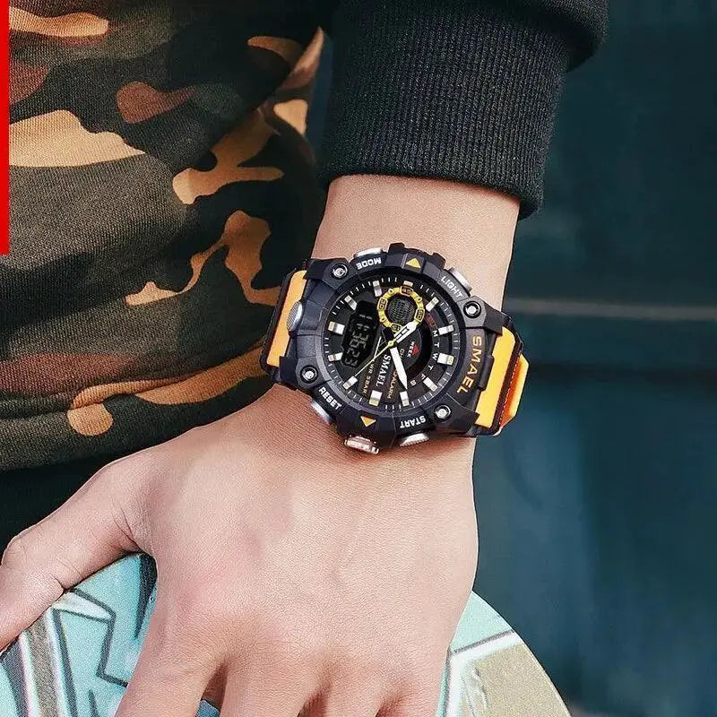 SMAEL LED Military Sports Watch Durable Waterproof Timepiece