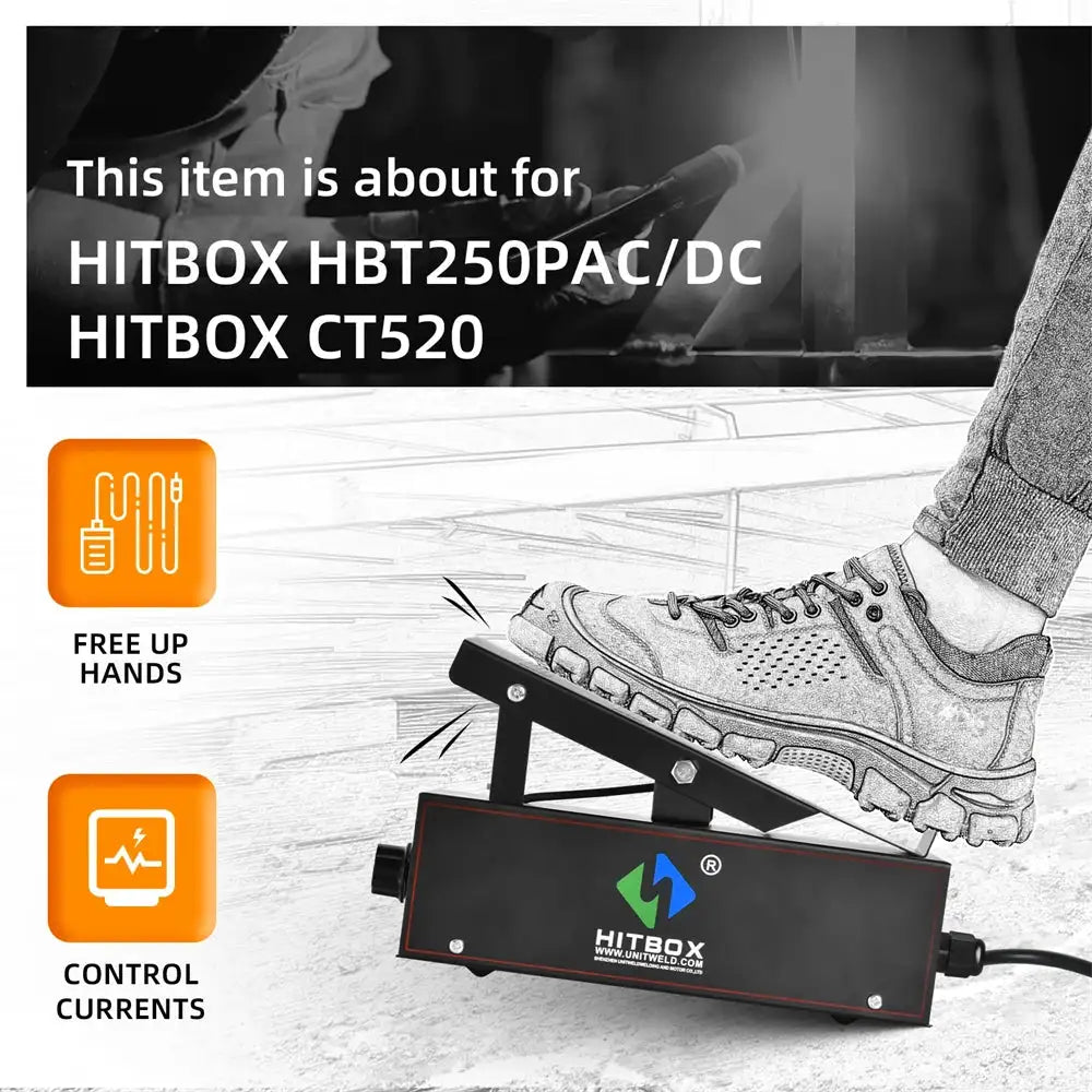 HITBOX TIG Welding Pins Foot Pedal Amp Control Pedal — product view 5