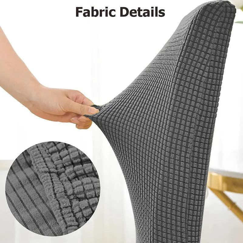 Jacquard Corn Kernel Fabric Chair Cover For Elegant Dining