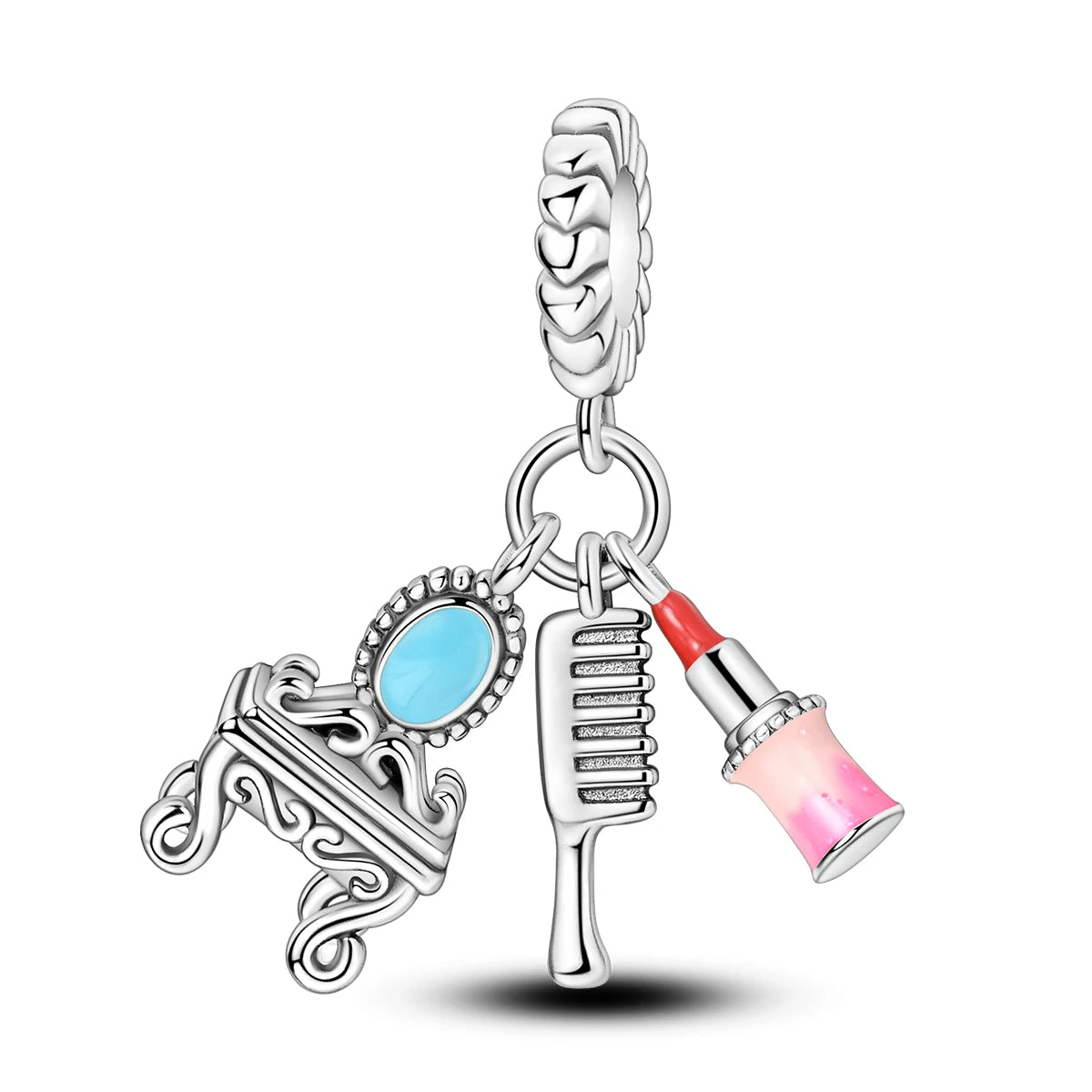 Silver Plated Charm Beads Bracelet