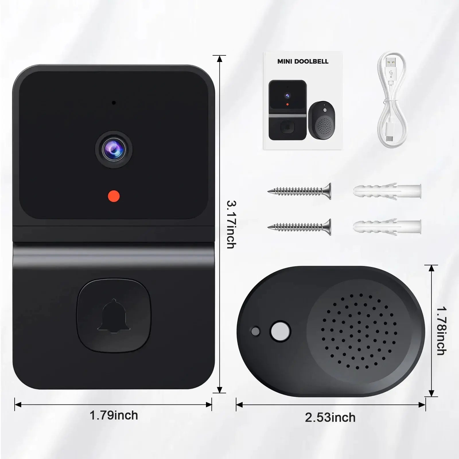 Wireless Doorbell WiFi Outdoor HD Camera Security Door Bell Night Vision Video Intercom Voice Change For Home Monitor Door Phone by stepyours.com
