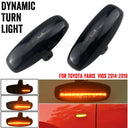 2 Pack Flowing Water LED Dynamic Side Marker Lights for Toyota Yaris Vios