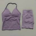 Women Seamless Yoga Set With Tummy Control Shorts